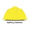 Safety Helmets yellow color on white background.