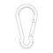 Safety hook vector illustration lining draw front