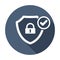 Safety icon. Security icon with check sign. Security icon and approved, confirm, done, tick, completed symbol. Vector icon