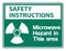 Safety instructions Microwave Hazard Sign Isolate On White Background,Vector Illustration