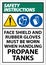 Safety Instructions PPE Required When Handling Propane Tanks Sign