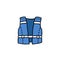 Safety life jacket doodle icon