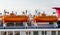 Safety lifeboats of the river cruise passenger ship