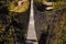 SAFETY NETTING ON THE SIDES OF A SUSPENSION BRIDGE