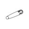 Safety pin sewing and tailoring tool isolated icon