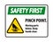 Safety Pinch Point, Moving Parts Below, Keep Hands Clear Symbol Sign Isolate on White Background,Vector Illustration EPS.10