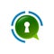 safety for privat chat secret logo design sign concept design template