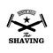 Safety razor. Shaving or Barbershop emblem