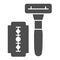 Safety razor solid icon. Shaver vector illustration isolated on white. Blade glyph style design, designed for web and