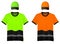 Safety reflective shirts and hats.