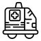 Safety rescue car icon outline vector. Patient service