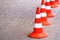 Safety of road works. Protective signalling plastic traffic cones.