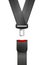 Safety seat belt, open and closed seatbelt. Art design road strap. Abstract concept car, airplane driver protection