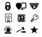 Safety and security icons set