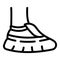 Safety shoe cover icon outline vector. Medical footwear