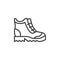 Safety shoes line icon