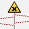 Safety sign. Caution - danger Harmful to health allergic irritant substances. Barrier tape. Vector illustrations