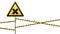 Safety sign. Caution - danger Harmful to health allergic irritant substances. Barrier tape. Vector illustrations