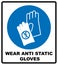 Safety sign, Hand protection must be worn