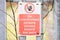 Safety starts here and health safety construction board notice signs where building works are taking place