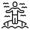 Safety surf icon outline vector. Water life