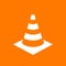 Safety traffic cone vector pictogram