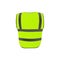 Safety vest in back with visible fluorescent reflective elements isolated