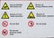 Safety warning notice on a UK seaside resort beach.