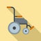 Safety wheelchair icon, flat style