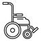 Safety wheelchair icon, outline style