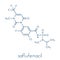 Saflufenacil herbicide molecule. Skeletal formula