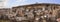 Safranbolu houses and hill panorama on snowy winter time Karabuk Turkey