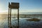 Saftey Platform on walkway to Lindisfarne Castle and Holy Island.