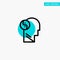 Sag, Brian, Head, Mind turquoise highlight circle point Vector icon