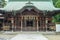 Saga, Japan: September 1, 2016 - Perspective picture of the ancient Japanese temple