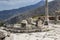 Sagalassos ruins is an archaeological site, Acient city acropolis historical castle stairs.