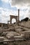 Sagalassos ruins is an archaeological site, Acient city acropolis historical castle stairs.