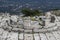 Sagalassos ruins is an archaeological site, Acient city acropolis historical castle stairs.