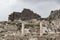 Sagalassos ruins is an archaeological site, Acient city acropolis historical castle stairs.