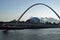 The Sage Gateshead and Millennium Bridge at dusk