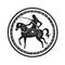 Sagittarius Icon, Horseman with Bow Zodiac Symbol, Ornate Sagittarius Silhouette, Horoscope Pictogram