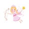 Sagittarius sign astrological cute fairy tale vector