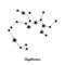 Sagittarius Zodiac constellation. Vector illustration in the style of minimalism. The symbol of the astrological horoscope. Black