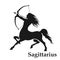 Sagittarius zodiac sign symbol. horoscope icon. isolated astrological image