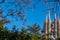 The Sagrada Familia in Barcelona Spain, emblem of modernist architecture. Partial view of the FaÃ§ade of the Passion.