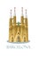 Sagrada familia of Barcelona vector illustration. Famous catalonian cathedral.