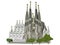 Sagrada Familia church illustration