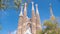 Sagrada Familia, a large Roman Catholic church in Barcelona, Spain