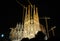 Sagrada Familia at night, Barcelona