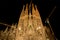 Sagrada Familia at night, Barcelona Spain